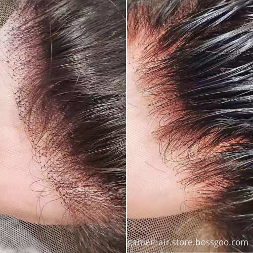 Natural Brazilian Cuticle Aligned  Bleached Knots  straight13*6 hd lace front wig 100% human hair  pre plucked  extensions